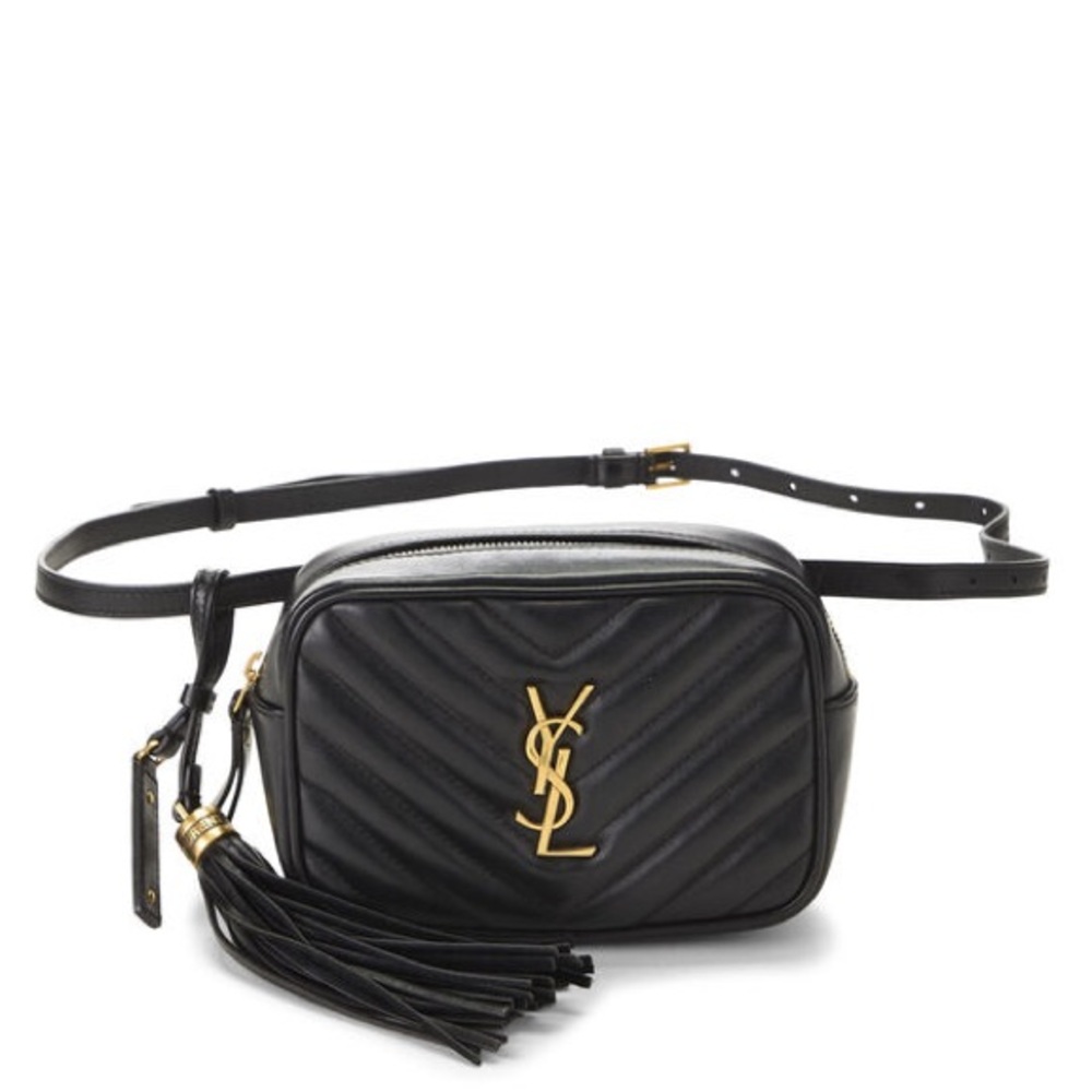 Saint Laurent Black and Gold Quilted Bag